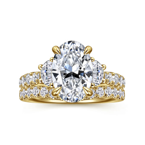 14K Yellow Gold Diamond Matching Wedding Band
