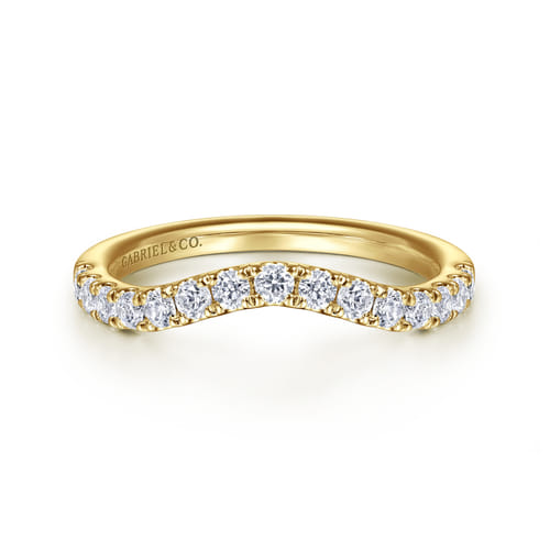 14K Yellow Gold Diamond Matching Wedding Band