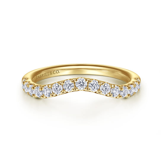 Gabriel - 14K Yellow Gold Diamond Matching Wedding Band