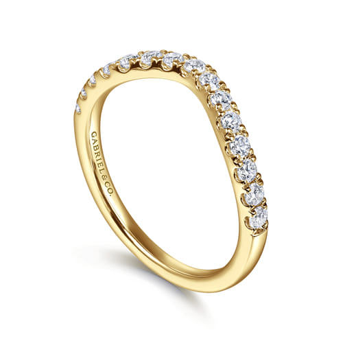 14K Yellow Gold Diamond Matching Wedding Band