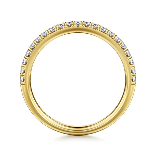 14K Yellow Gold Diamond Matching Wedding Band