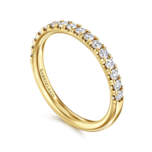 14K Yellow Gold Diamond Matching Wedding Band