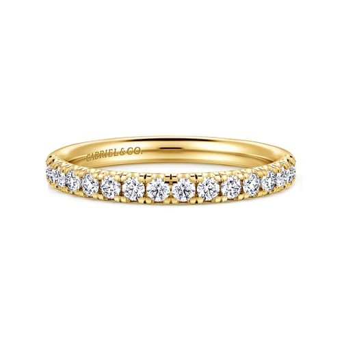 14K Yellow Gold Diamond Matching Wedding Band