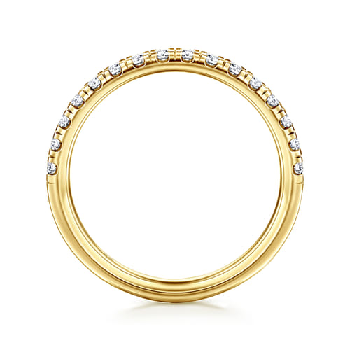 14K Yellow Gold Diamond Matching Wedding Band