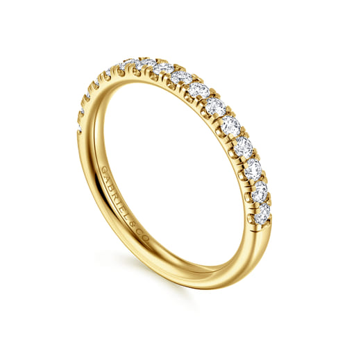 14K Yellow Gold Diamond Matching Wedding Band