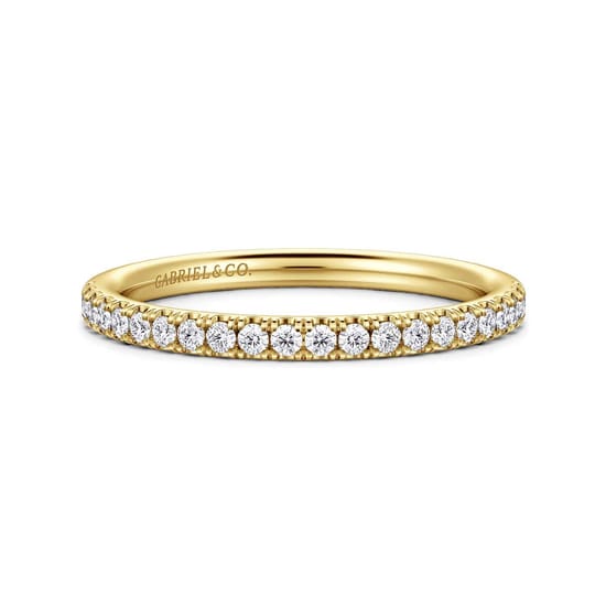 Gabriel - 14K Yellow Gold Diamond Matching Wedding Band Gabriel - 14K Yellow Gold Diamond Matching Wedding Band