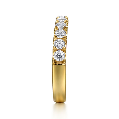 14K Yellow Gold Diamond Matching Wedding Band