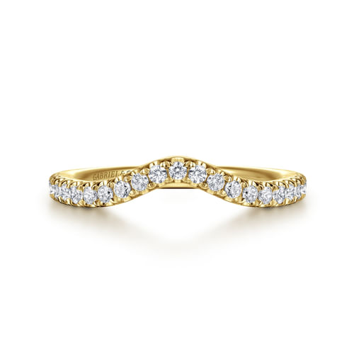 14K Yellow Gold Diamond Matching Wedding Band