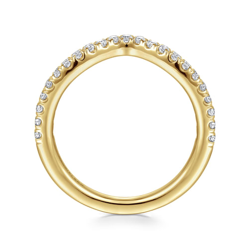 14K Yellow Gold Diamond Matching Wedding Band