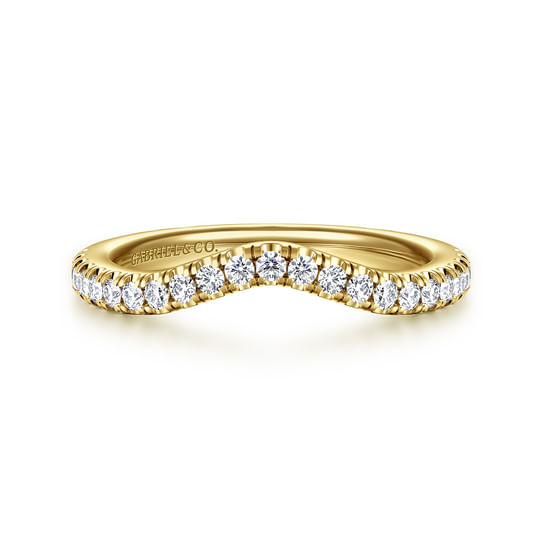 Gabriel - 14K Yellow Gold Diamond Matching Wedding Band