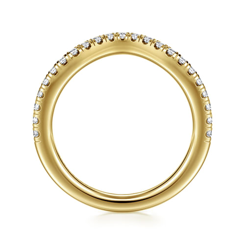 14K Yellow Gold Diamond Matching Wedding Band