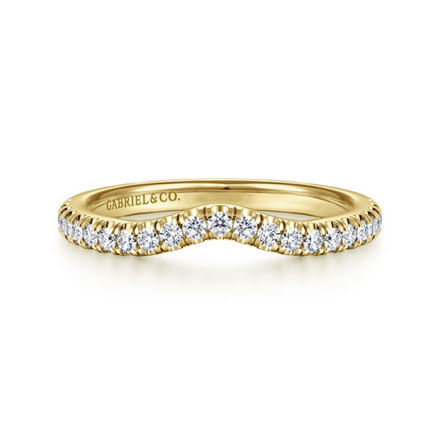14K Yellow Gold Diamond Matching Wedding Band