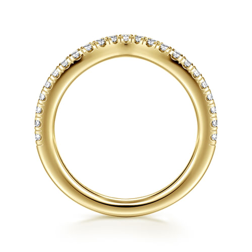 14K Yellow Gold Diamond Matching Wedding Band