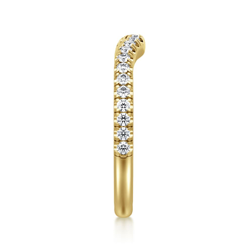 14K Yellow Gold Diamond Matching Wedding Band