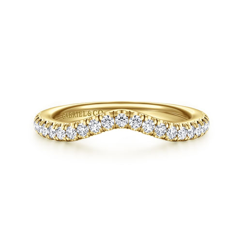 14K Yellow Gold Diamond Matching Wedding Band