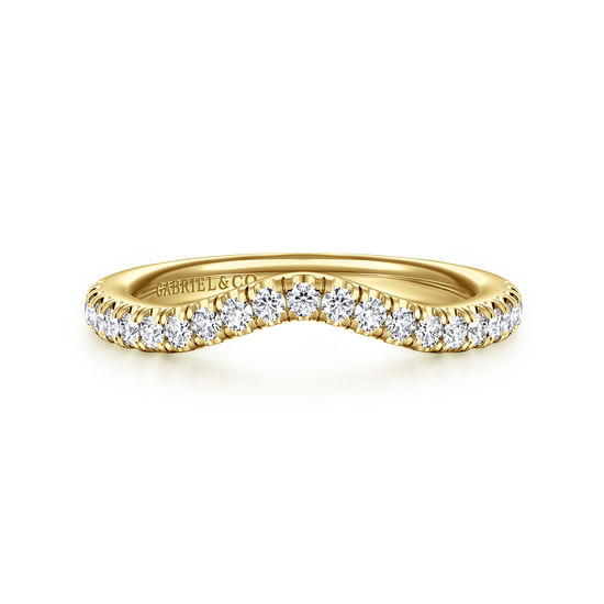 Gabriel - 14K Yellow Gold Diamond Matching Wedding Band