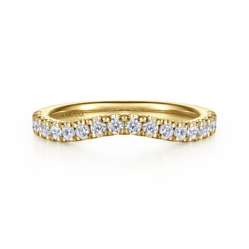 14K Yellow Gold Diamond Matching Wedding Band