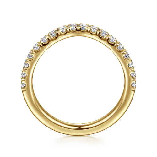 14K Yellow Gold Diamond Matching Wedding Band