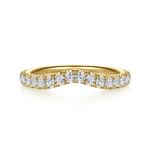 14K Yellow Gold Diamond Matching Wedding Band