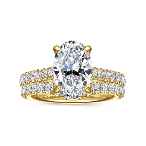 14K Yellow Gold Diamond Matching Wedding Band