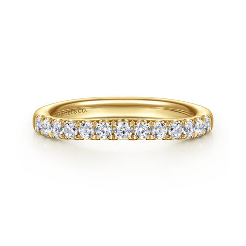14K Yellow Gold Diamond Matching Wedding Band