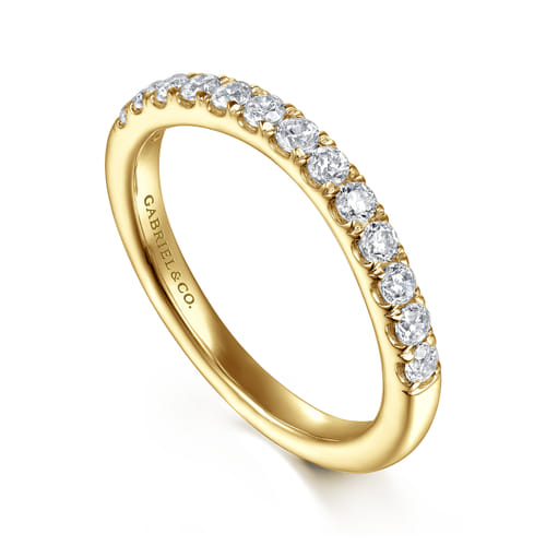 14K Yellow Gold Diamond Matching Wedding Band