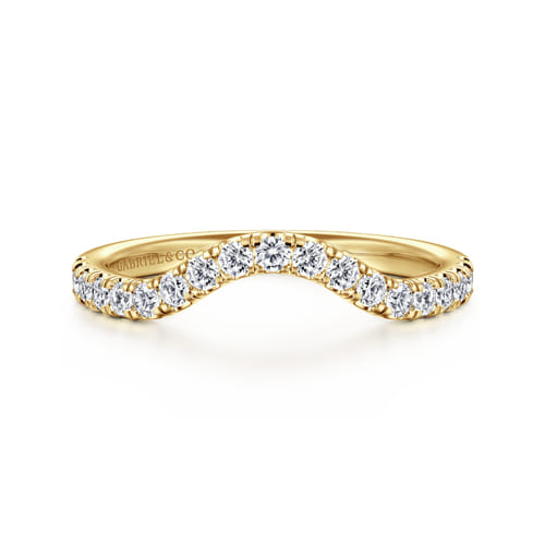 14K Yellow Gold Diamond Matching Wedding Band