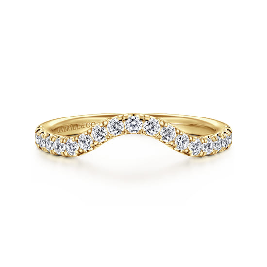 Gabriel - 14K Yellow Gold Diamond Matching Wedding Band Gabriel - 14K Yellow Gold Diamond Matching Wedding Band