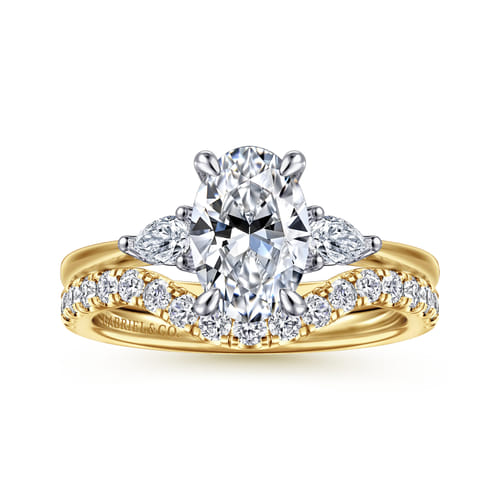 14K Yellow Gold Diamond Matching Wedding Band
