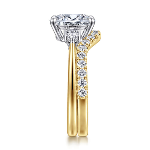14K Yellow Gold Diamond Matching Wedding Band