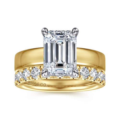 14K Yellow Gold Diamond Matching Wedding Band