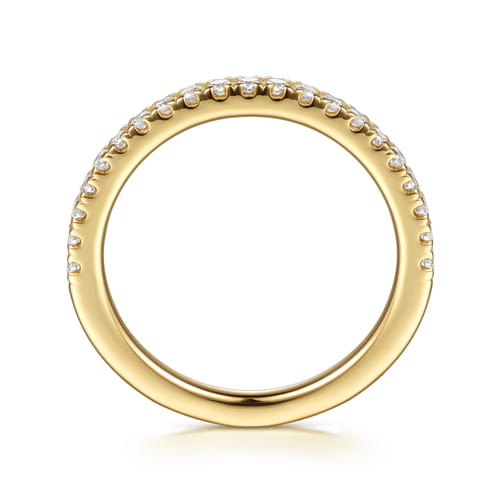 14K Yellow Gold Diamond Matching Wedding Band