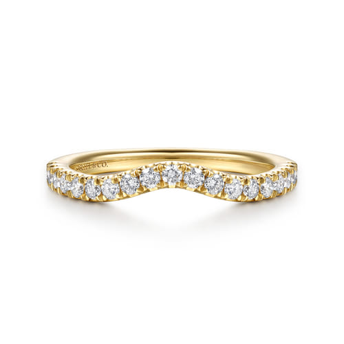 14K Yellow Gold Diamond Matching Wedding Band