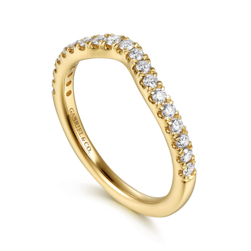 14K Yellow Gold Diamond Matching Wedding Band
