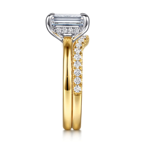 14K Yellow Gold Diamond Matching Wedding Band