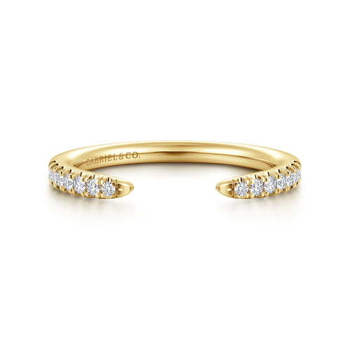 14K Yellow Gold Diamond Matching Wedding Band