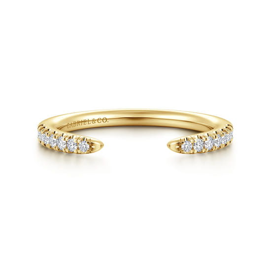 14K Yellow Gold Diamond Matching Wedding Band