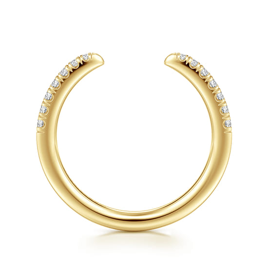 14K Yellow Gold Diamond Matching Wedding Band angle 2