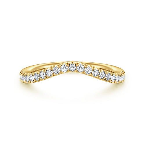 14K Yellow Gold Diamond Matching Wedding Band