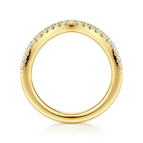 14K Yellow Gold Diamond Matching Wedding Band