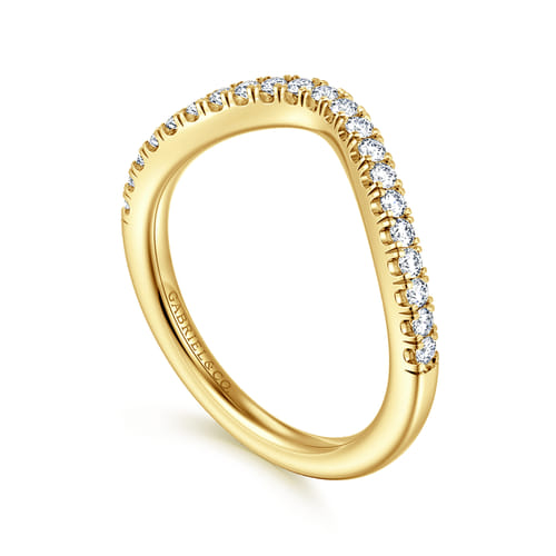 14K Yellow Gold Diamond Matching Wedding Band