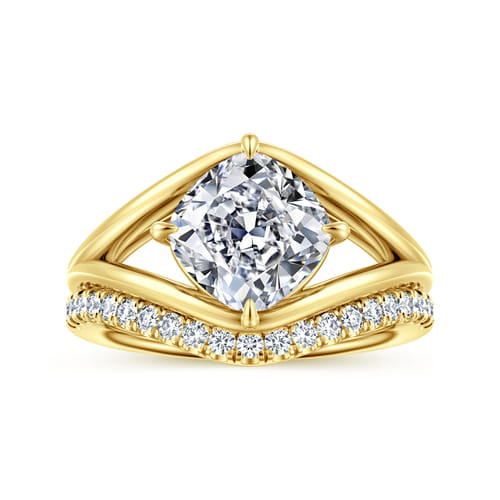 14K Yellow Gold Diamond Matching Wedding Band