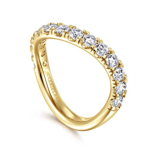 14K Yellow Gold Diamond Matching Wedding Band