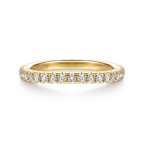 14K Yellow Gold Diamond Matching Wedding Band