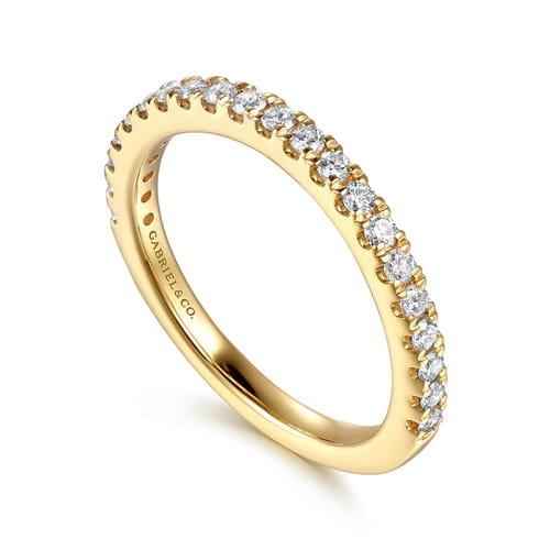 14K Yellow Gold Diamond Matching Wedding Band