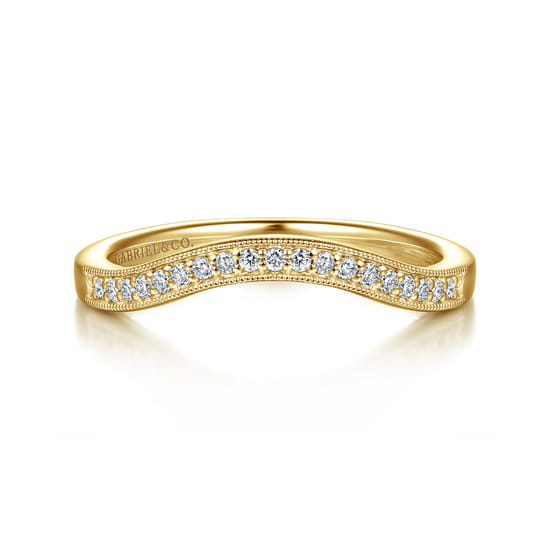 Gabriel - 14K Yellow Gold Diamond Matching Wedding Band