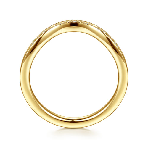 14K Yellow Gold Diamond Matching Wedding Band