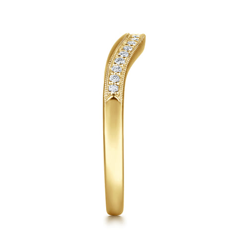 14K Yellow Gold Diamond Matching Wedding Band