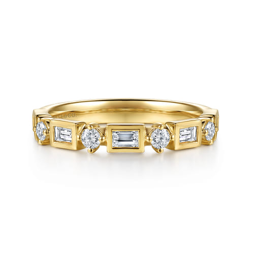 14K Yellow Gold Diamond Matching Wedding Band