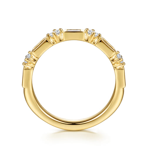 14K Yellow Gold Diamond Matching Wedding Band